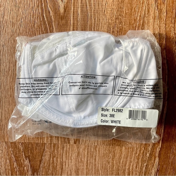 Fantasie Women's Full Coverage Illusion Bra Side Support 38E White - Picture 2 of 6